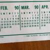 Dover High School 1989-90 Sports Calendar Poster - 2