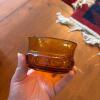 Amber Glass Goblets and Sherbet Dishes - 3