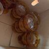 Amber Glass Goblets and Sherbet Dishes - 6