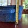 Blue Speckled Enamelware Bowl and Plate - 9