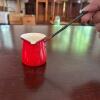 Small red Enamel Turkish Coffee Pot
