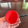 Small red Enamel Turkish Coffee Pot - 5