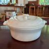 White Anchor Hocking Covered Casserole Dish