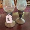 Two Candle Holders with Weighted Sterling Bases - 12