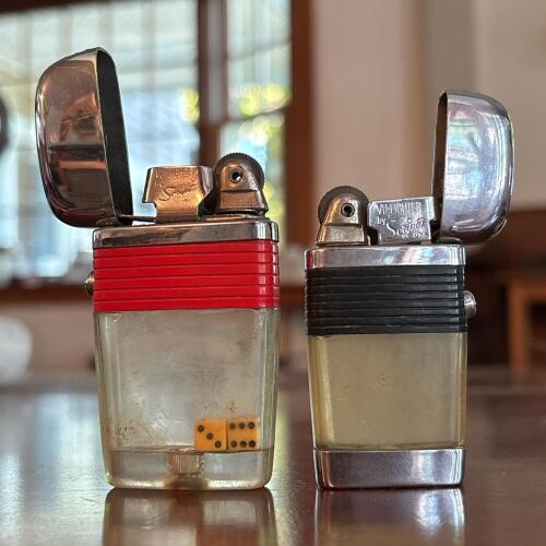 Scripto Vu-Lighter Lighters with Red and Black Bands