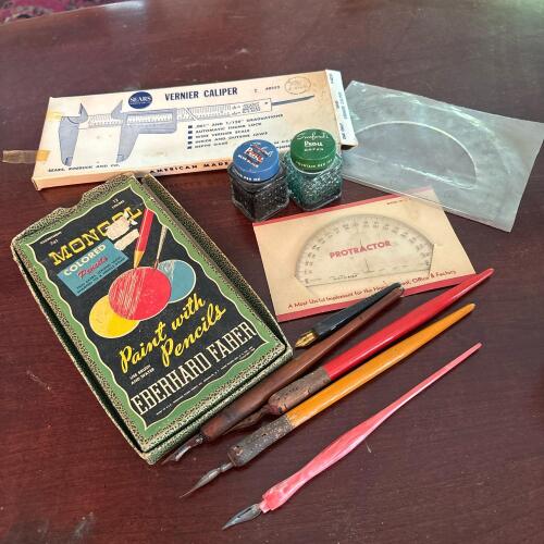 Vintage Art Supplies & Drafting Instruments