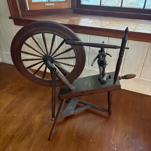 Vintage Wooden Spinning Wheel