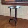 Dark Brown Round Wooden Accent Table