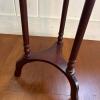 Dark Brown Round Wooden Accent Table - 3