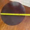 Dark Brown Round Wooden Accent Table - 5