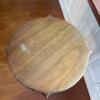 Dark Round Wooden Table with Cross Stretchers - 2