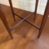Dark Round Wooden Table with Cross Stretchers - 3