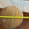 Dark Round Wooden Table with Cross Stretchers - 5