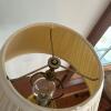 Brass Tone Floor Lamp with Pleated Shade - 3