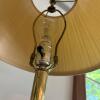 Brass Tone Floor Lamp with Pleated Shade - 4