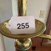 Brass Tone Floor Lamp with Pleated Shade - 10
