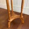 Light Brown Round Wooden Accent Table - 3