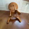 Light Brown Round Wooden Accent Table - 4
