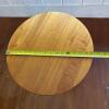 Light Brown Round Wooden Accent Table - 5
