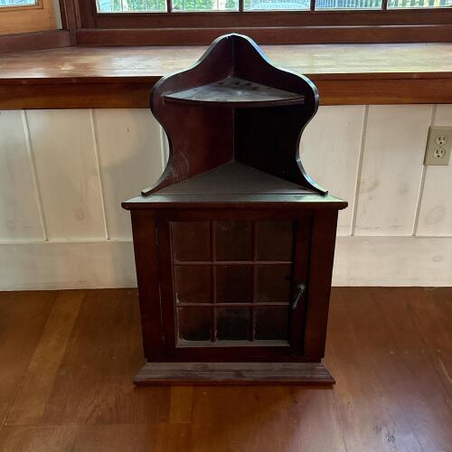 Bombay Company Corner Wall Cabinet With Glass Door