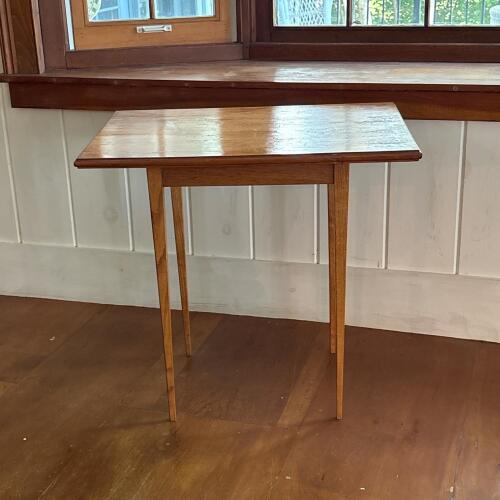 Rectangular Wooden Accent Table with Tapered Legs