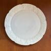 White Embossed Grapevine Pattern Ceramic Plate