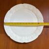 White Embossed Grapevine Pattern Ceramic Plate - 4