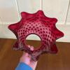 Cranberry Glass Hobnail-Style Lamp Shade - 3