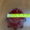 Cranberry Glass Hobnail-Style Lamp Shade - 6