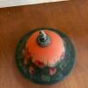 Floral Reverse Painted Glass Lamp Shade - 2