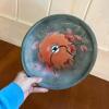 Floral Reverse Painted Glass Lamp Shade - 4