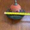 Floral Reverse Painted Glass Lamp Shade - 5