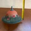 Floral Reverse Painted Glass Lamp Shade - 6