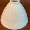 Three White Milk Glass Lamp Shades - 3