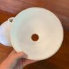 Three White Milk Glass Lamp Shades - 7