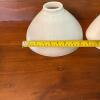 Three White Milk Glass Lamp Shades - 8