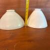 Three White Milk Glass Lamp Shades - 12