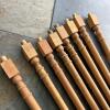 Eight Turned Wooden Furniture Spindles - 2