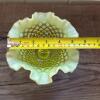 Fenton Vaseline Glass Hobnail Compote - 5