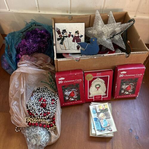 Assorted Vintage and Modern Christmas Decorations