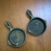 Dansk Brown Enamel Cast Iron Baker with Pair Magnus Crafts Mini Skillets - 2