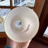 Pair of Glass Lamp Shades - Clear and Frosted - 3