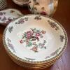 Whieldon Ware Pheasant Pattern English Dinnerware Set - 8