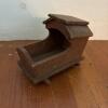 Miniature Dollhouse Wooden Cradle