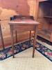 Pair of Leather-Top Mahogany End Tables with Tray Backs - 3