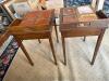 Pair of Leather-Top Mahogany End Tables with Tray Backs - 5