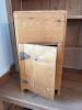Wood Cabinet with Drawer and Hinged Door