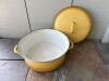 Yellow Enamel Dutch Oven with Lid
