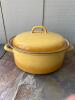 Yellow Enamel Dutch Oven with Lid - 3
