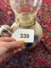 Stoneware Oil Lamp With Hand Painted Floral Decoration - 7